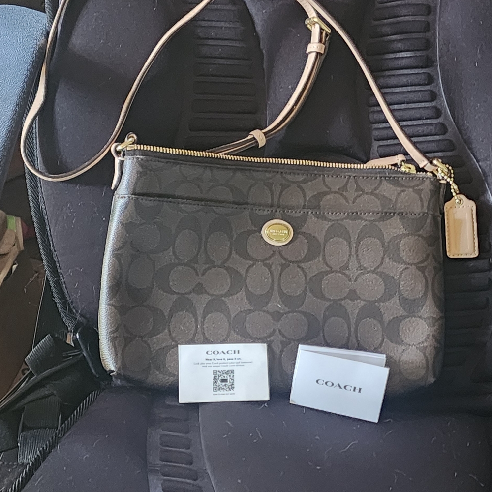 Coach Brown Signature Crossbody Bag